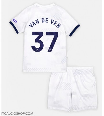 Tottenham Hotspur Micky van de Ven #37 Prima Maglia Bambino 2023-24 Manica Corta (+ Pantaloni corti)